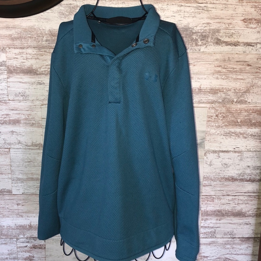 Under Armour Golf Storm Sweater Pullover Size Large cold gear blue sweatshirt​​​